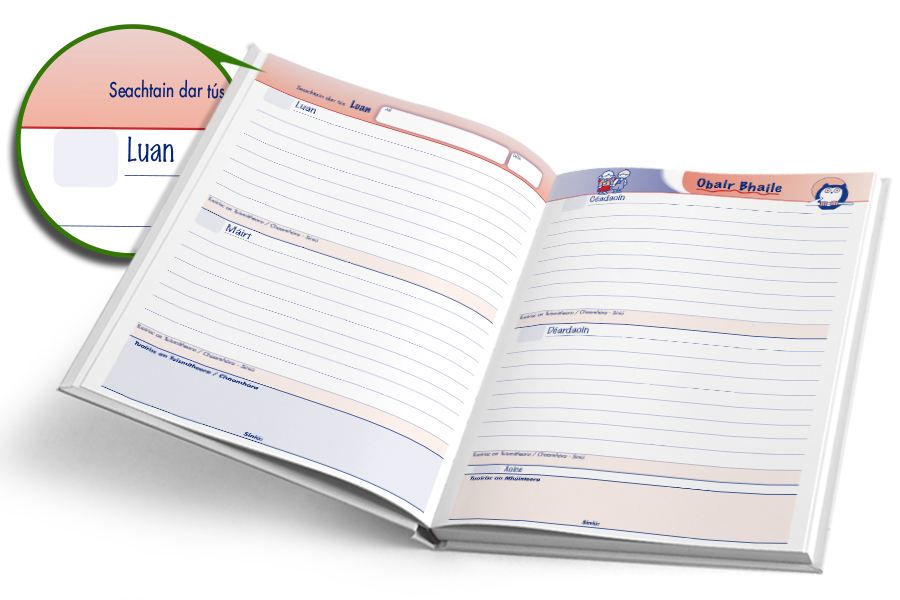 GU4 4 Day Undated as Gaeilge Primary Page Layout Linking to 4 Day UnDated - as Gaeilge